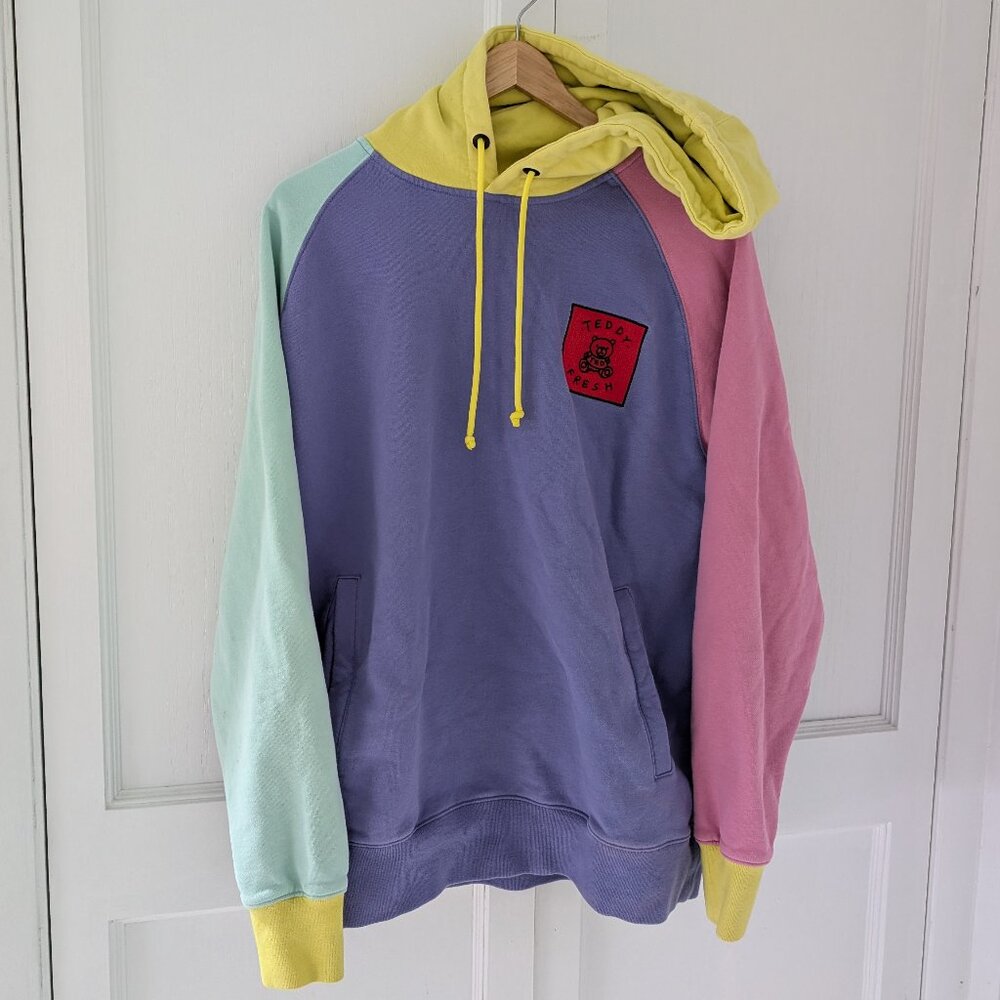 Teddy Fresh color-block hoodie size S
